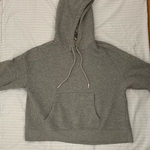 Grey hoodie drawstring hoodie